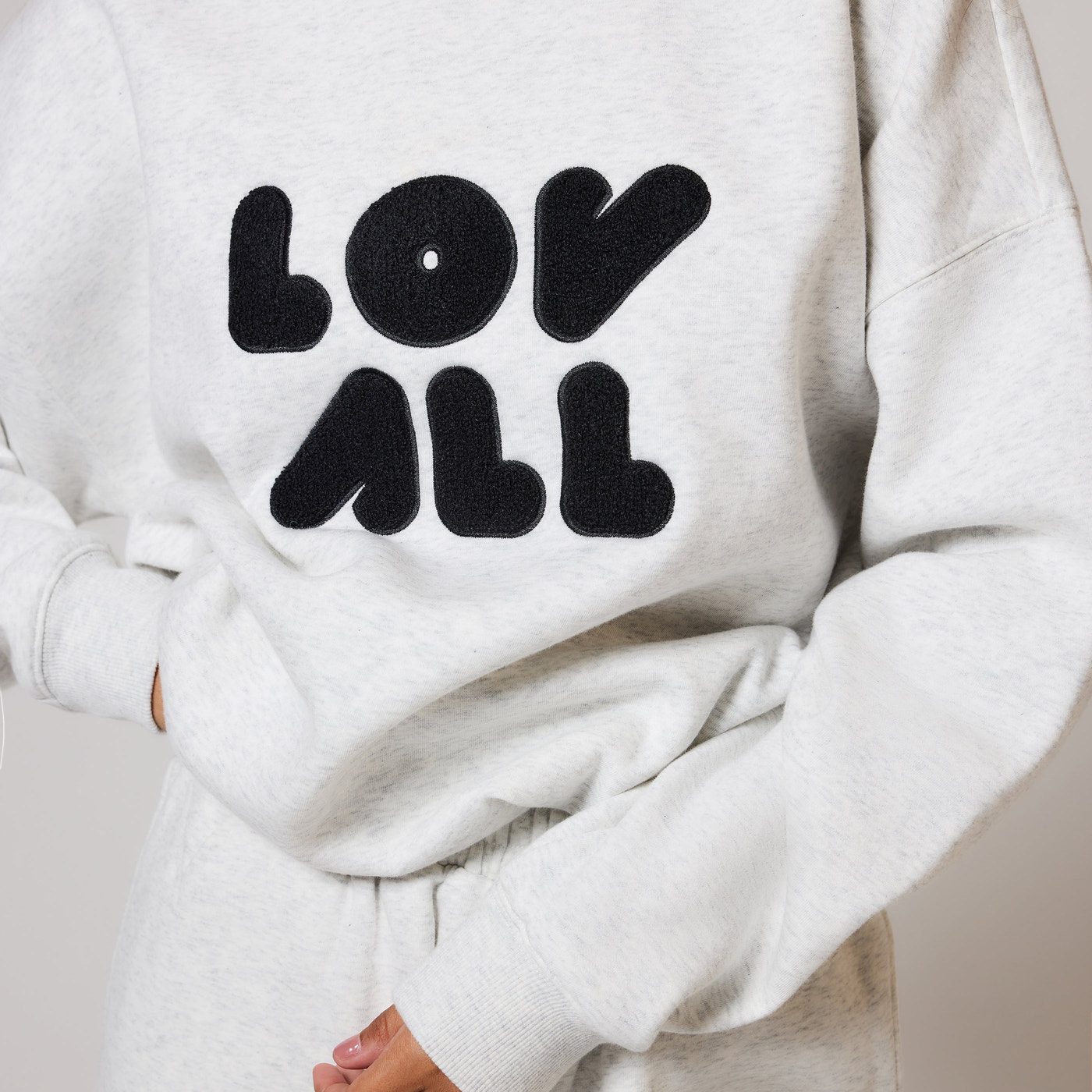 ALL SZN organique Sweat à Capuche Oversize grande taille Style 1 - Light Grey Marl