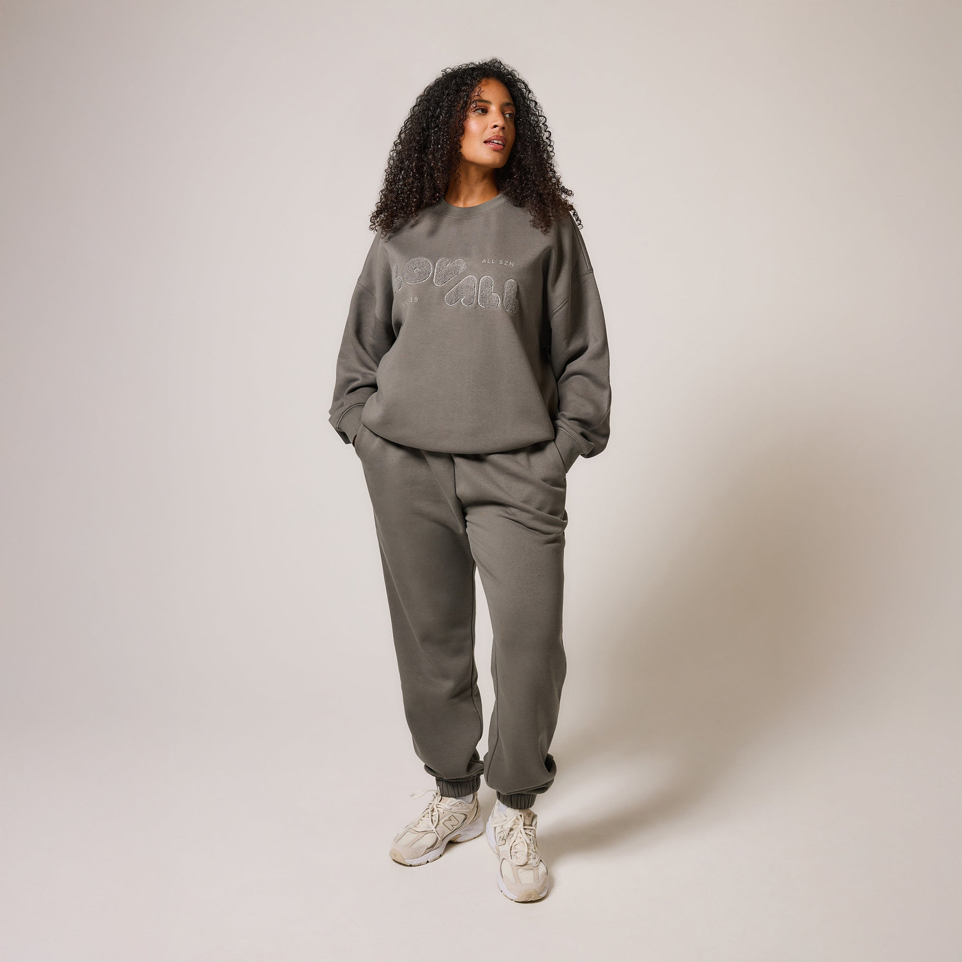 ALL SZN organique Sweat à Capuche Oversize Style 2 - Slate Green