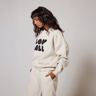 ALL SZN organique Sweat à Capuche Oversize grande taille Style 1 - Ecru