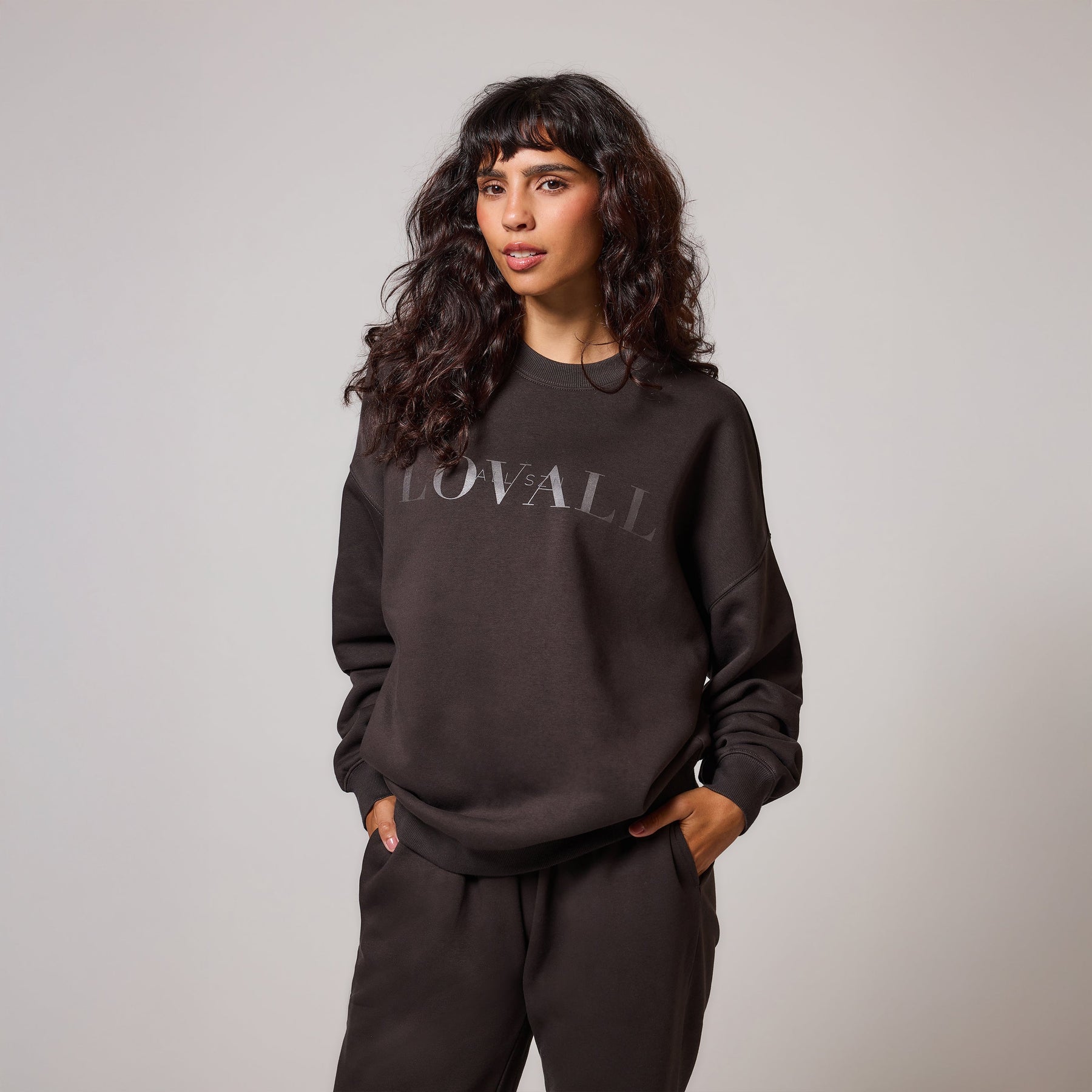 ALL SZN organique Sweat à Capuche Oversize Style 4 - Black Coffee