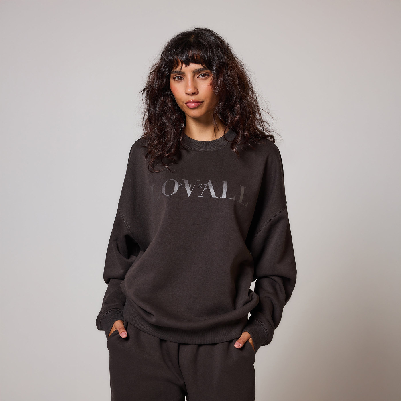 ALL SZN organique Sweat à Capuche Oversize Style 4 - Black Coffee