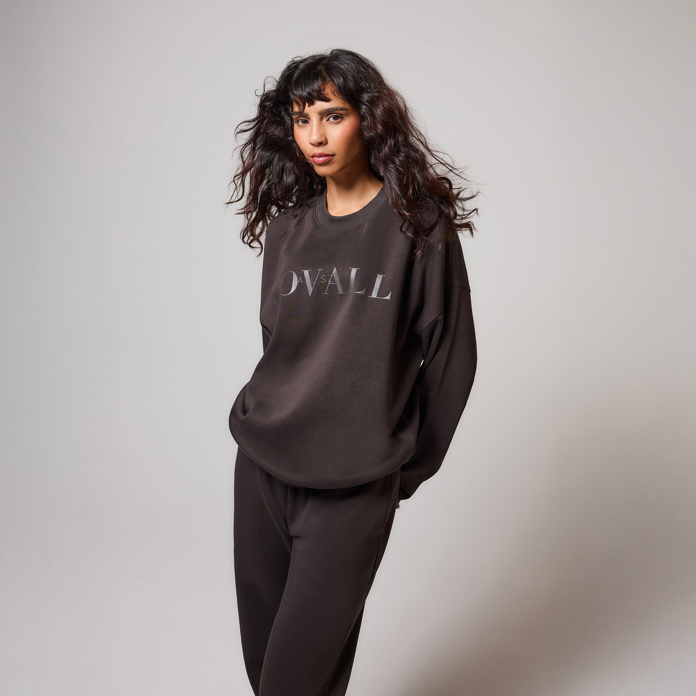 ALL SZN organique Sweat à Capuche Oversize Style 4 - Black Coffee