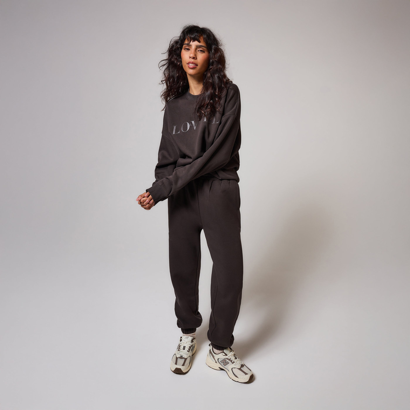 ALL SZN organique Sweat à Capuche Oversize Style 4 - Black Coffee