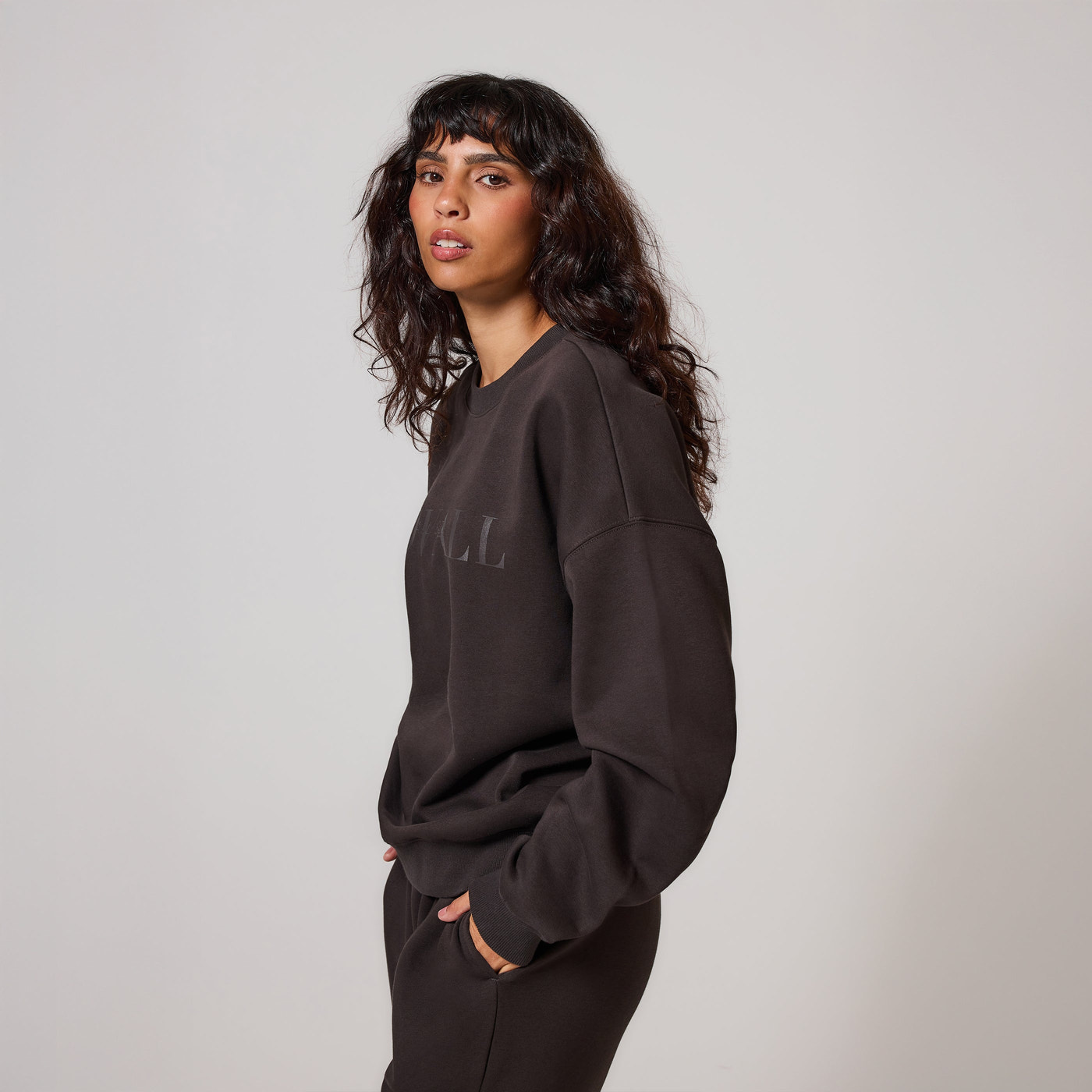 ALL SZN organique Sweat à Capuche Oversize Style 4 - Black Coffee