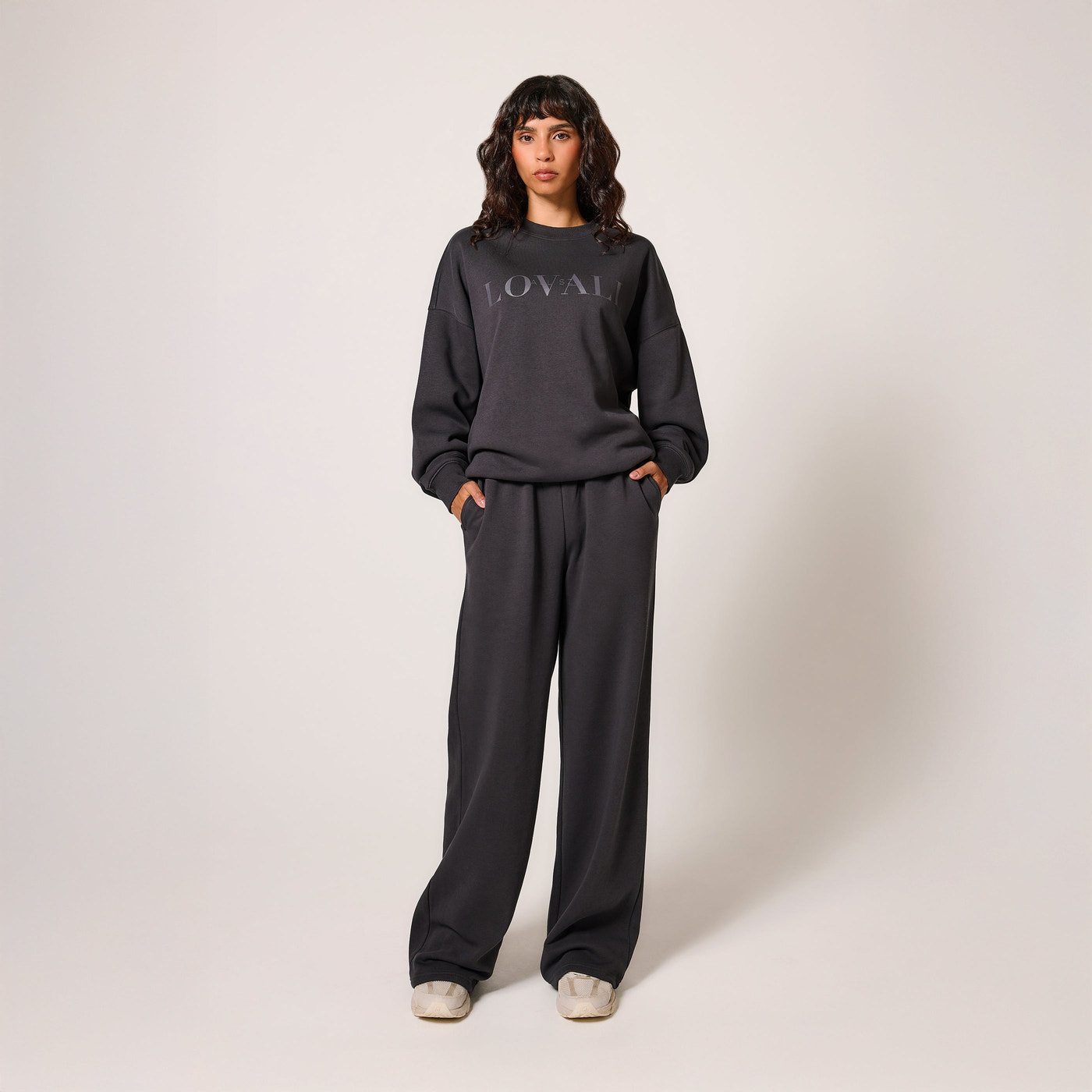 Pantalon de jogging ample en coton biologique - Ombre