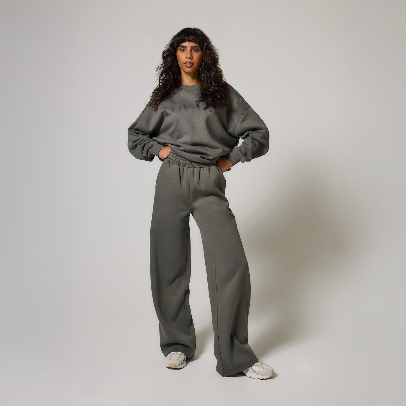 ALL SZN pantalon de jogging bio à jambes larges grande taille - Slate Green