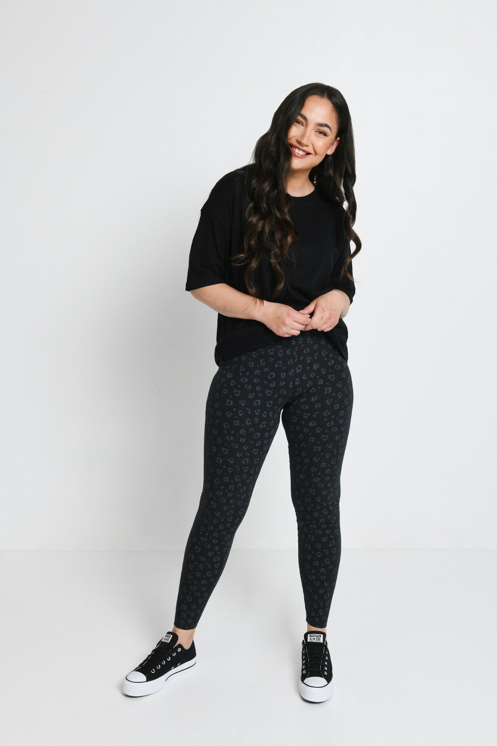 Legging taille haute Everyday - Noir Animal Print