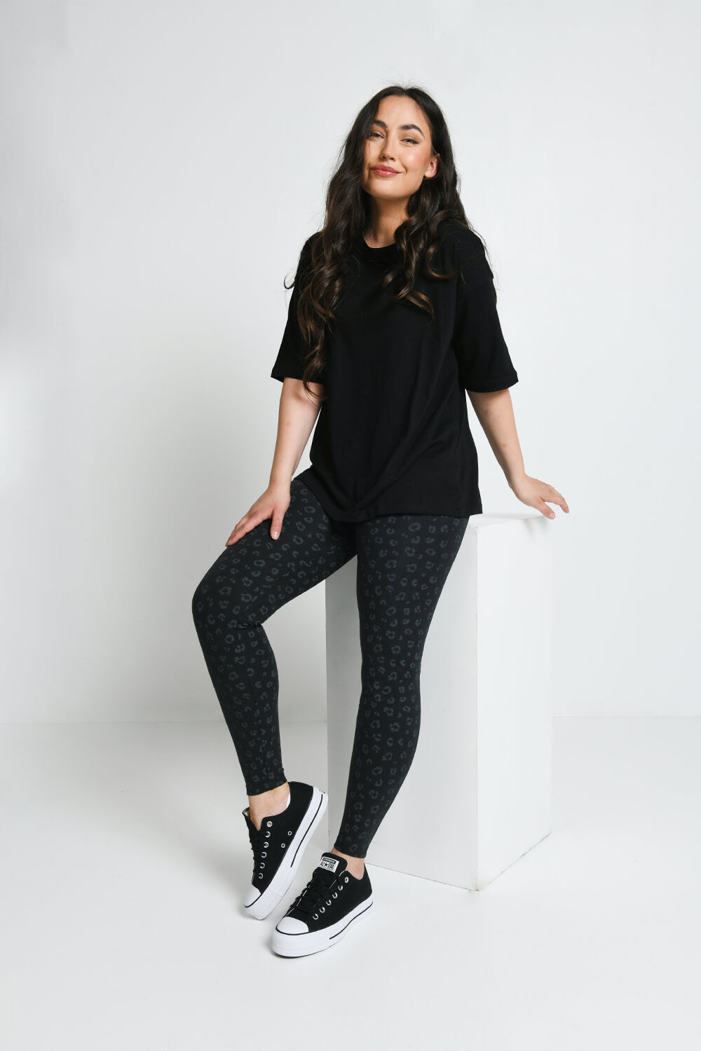 Legging taille haute Everyday - Noir Animal Print