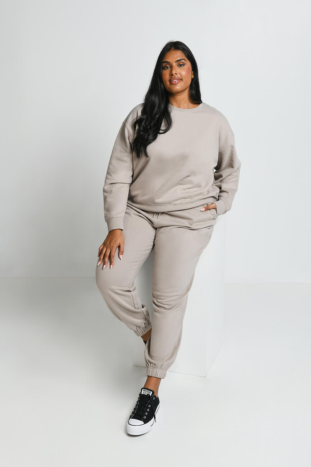 Pantalon de jogging confort grande taille Everyday - Oatmeal Avione