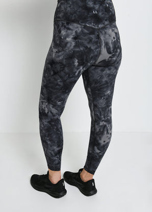 Revitalise 7/8 High Waisted Leggings - Black Tie Dye
