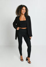 Legging effet daim - Noir