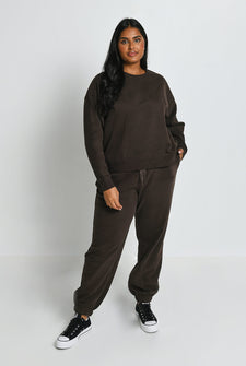 Pantalon de jogging confort grande taille Everyday - Espresso Marron