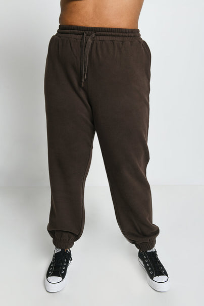 Pantalon de jogging confort grande taille Everyday - Espresso Marron