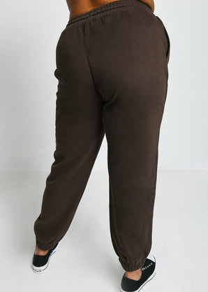 Pantalon de jogging confort grande taille Everyday - Espresso Marron