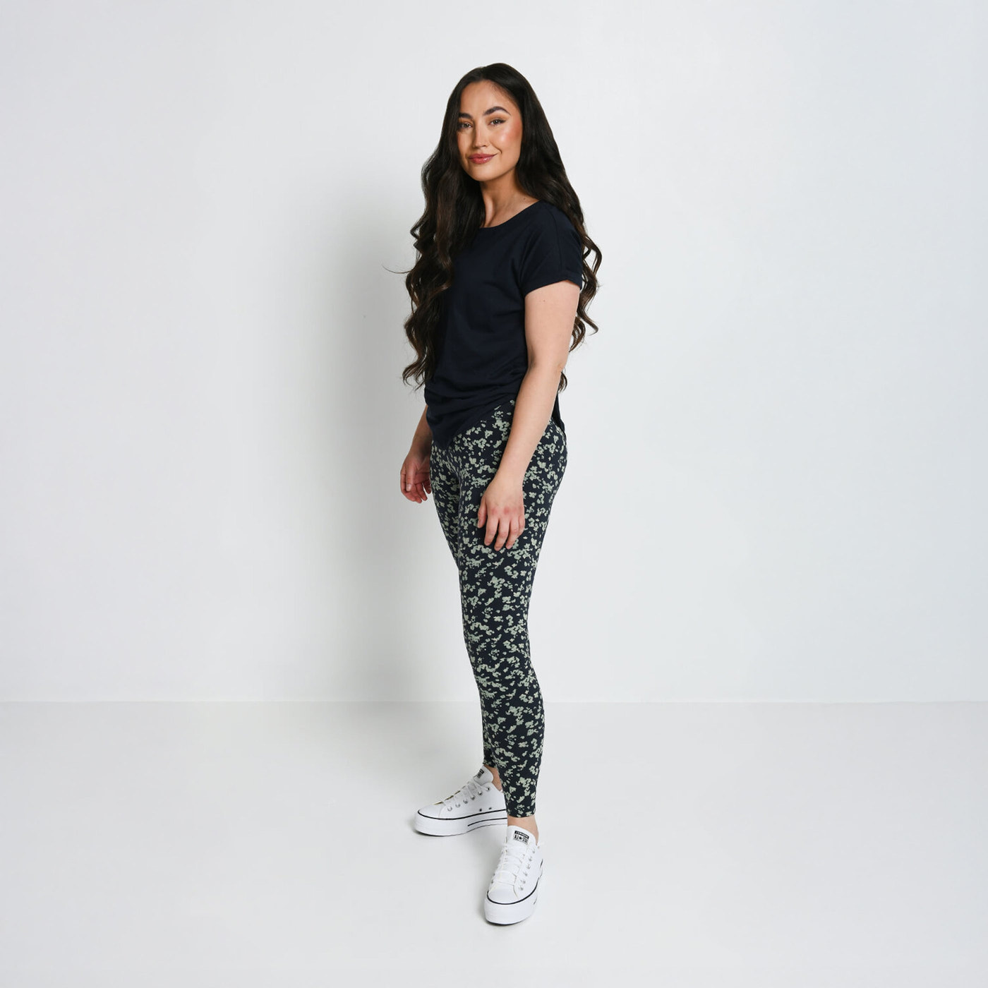 Legging taille haute Everyday - Marine/Vert Floral