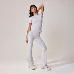 Legging Évasé Ultime Quotidien - Gris Chiné Clair