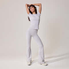 Legging Évasé Ultime Quotidien - Gris Chiné Clair