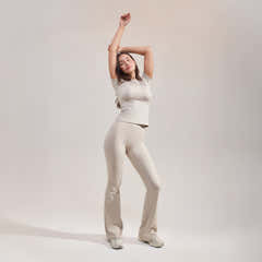 Legging Évasé Ultime Quotidien - Beige Avoine