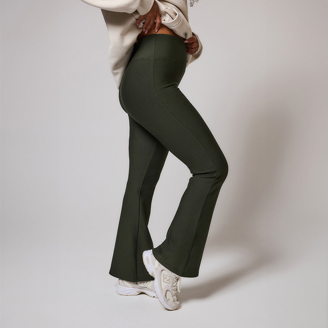 Legging évasé Winter - Vert olive foncé