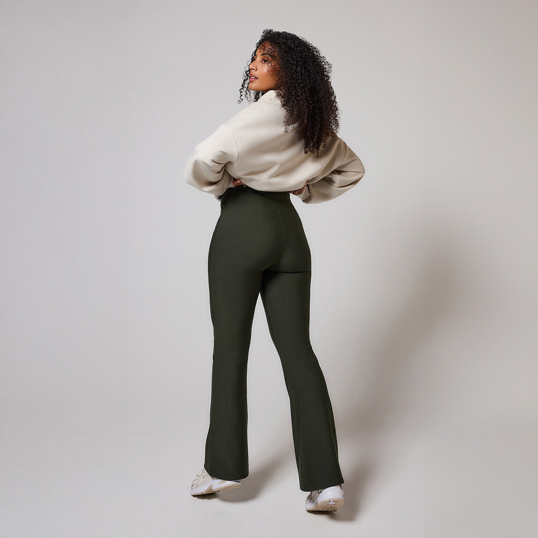 Legging évasé Winter - Vert olive foncé