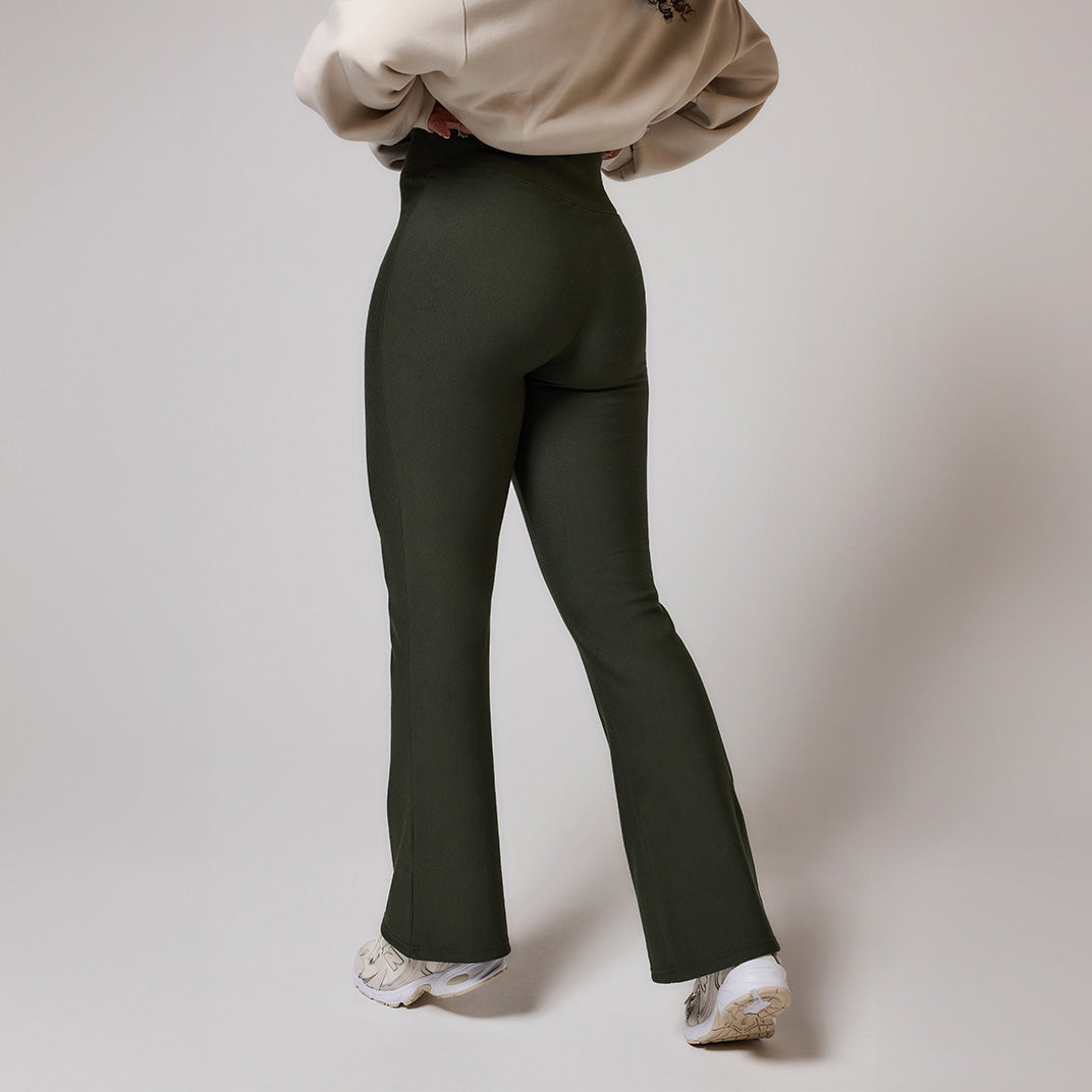Legging évasé Winter - Vert olive foncé