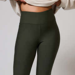 Legging évasé Winter - Vert olive foncé