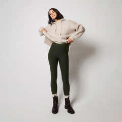 Legging taille haute d'hiver - Olive intense