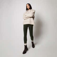 Legging taille haute d'hiver - Olive intense