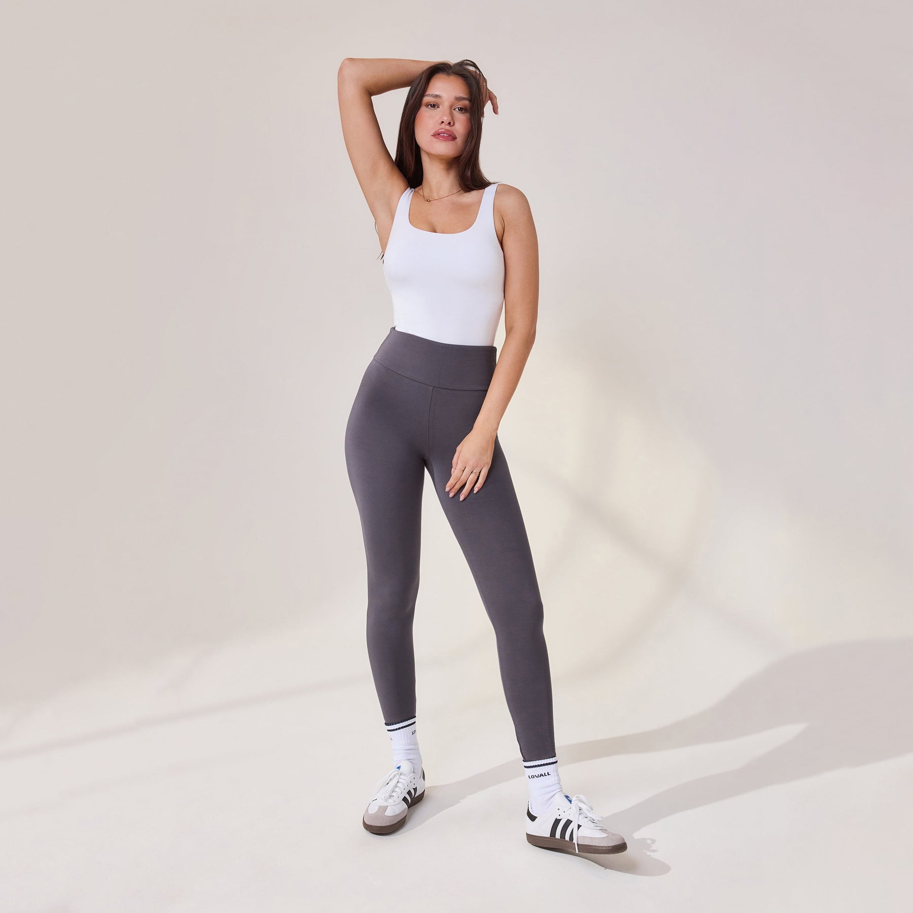 Lightweight Everyday High Waisted Leggings - Odyssey Grey