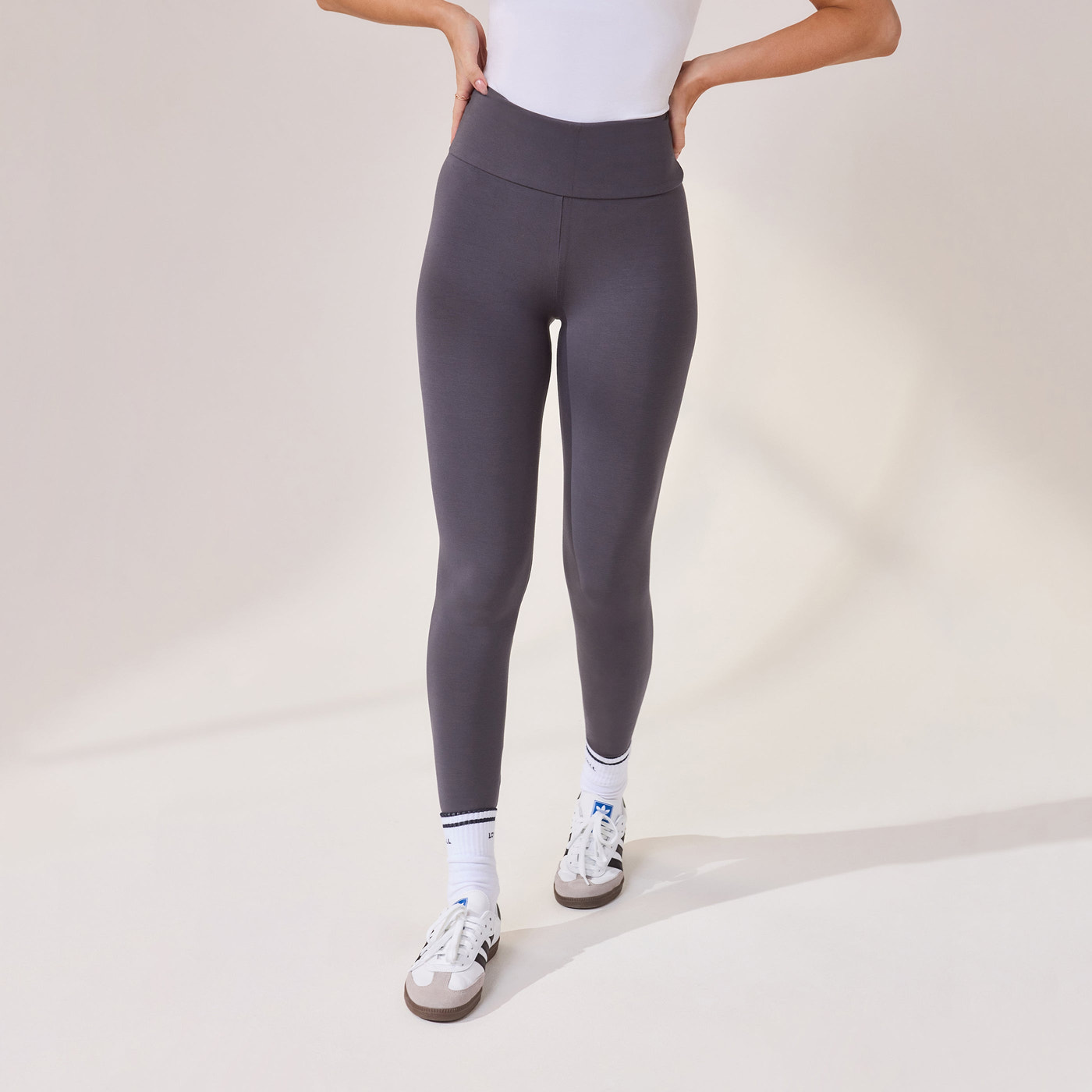 Lightweight Everyday High Waisted Leggings - Odyssey Grey