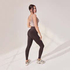 Legging taille haute léger pour le quotidien - Café noir