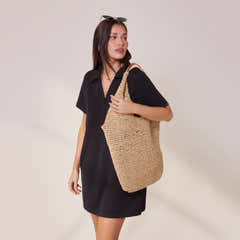 Robe pull col montant légère - Noir