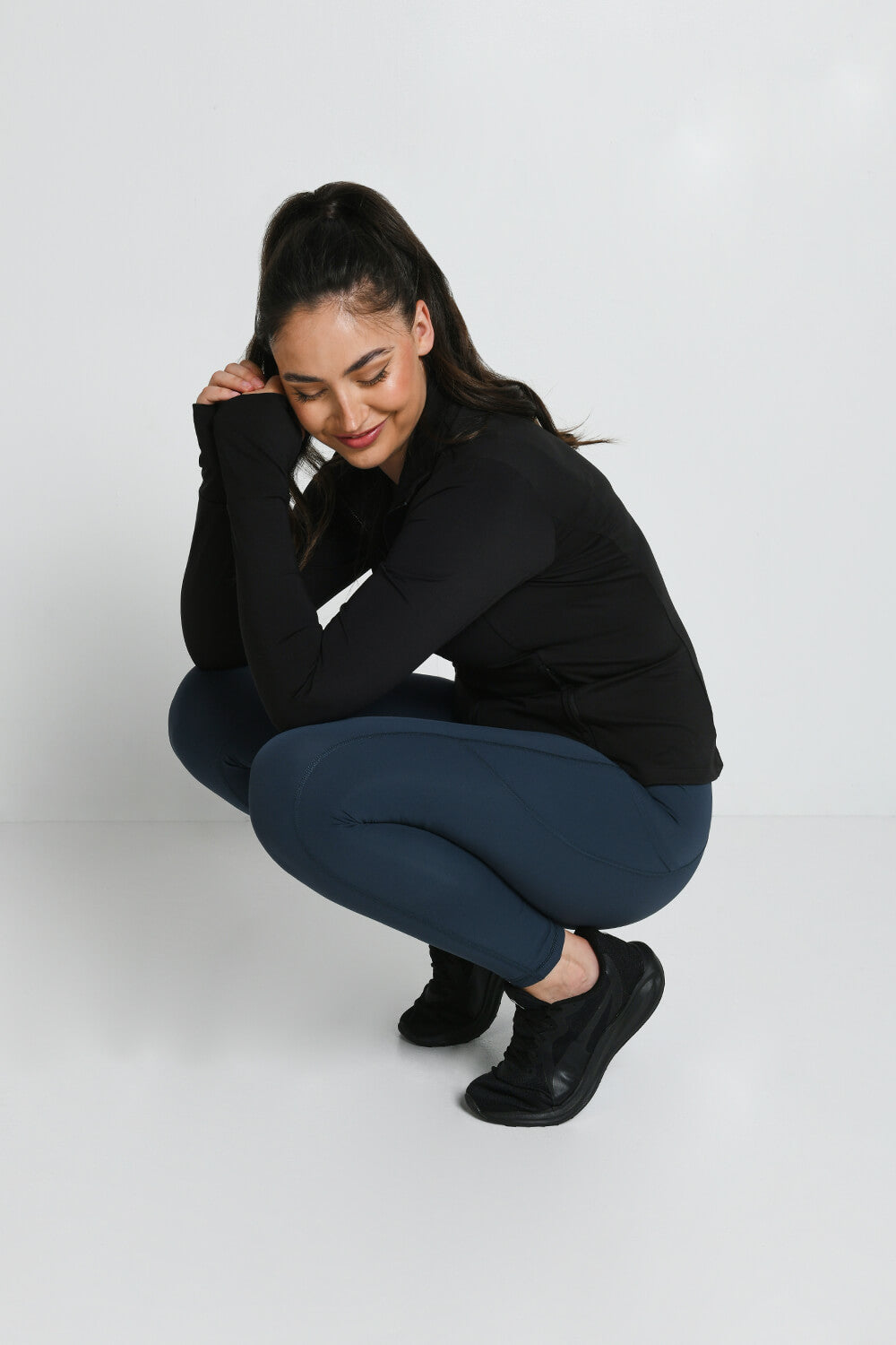 Legging de sport taille haute Energise - Thunder Bleu