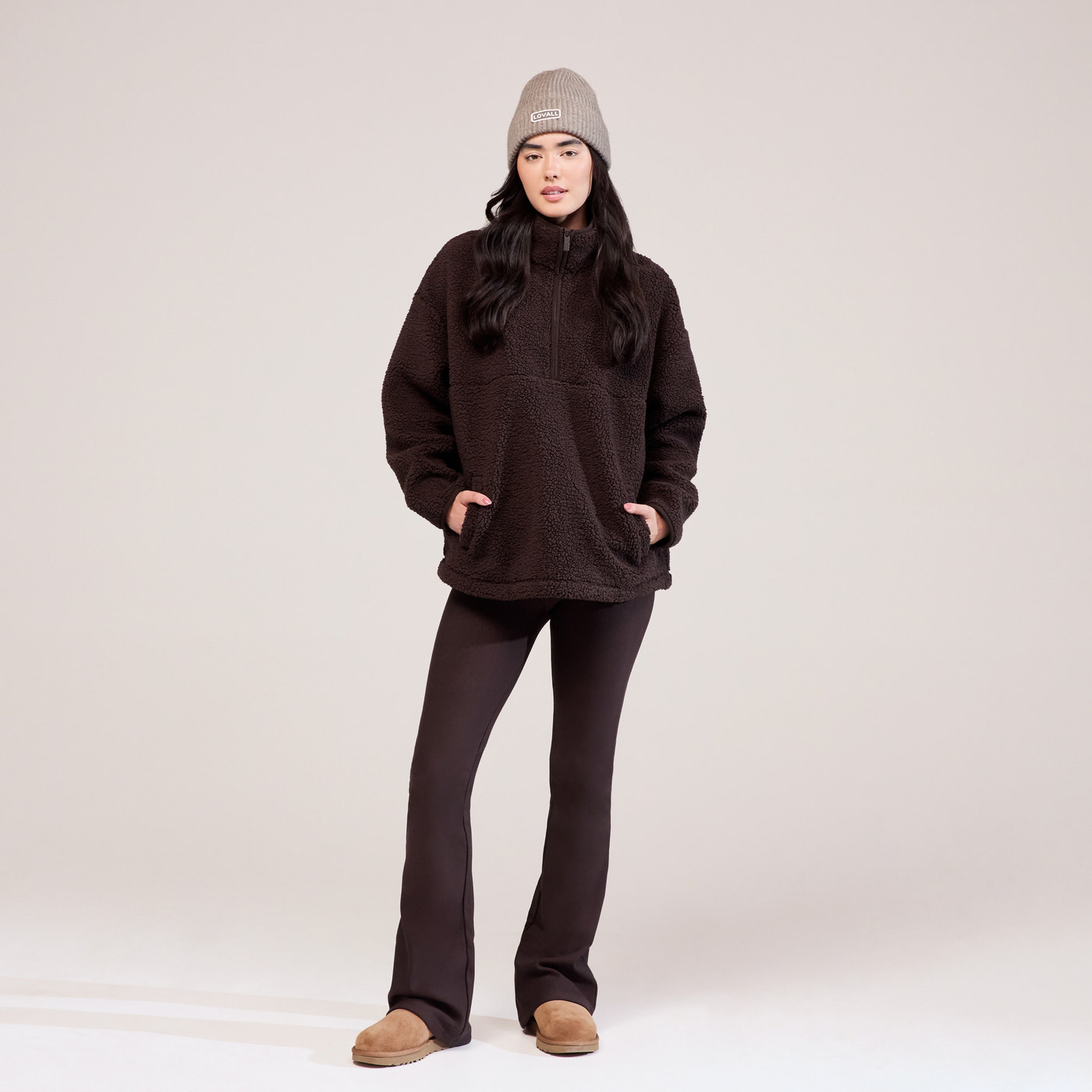 Winter Flare Leggings - Espresso brown