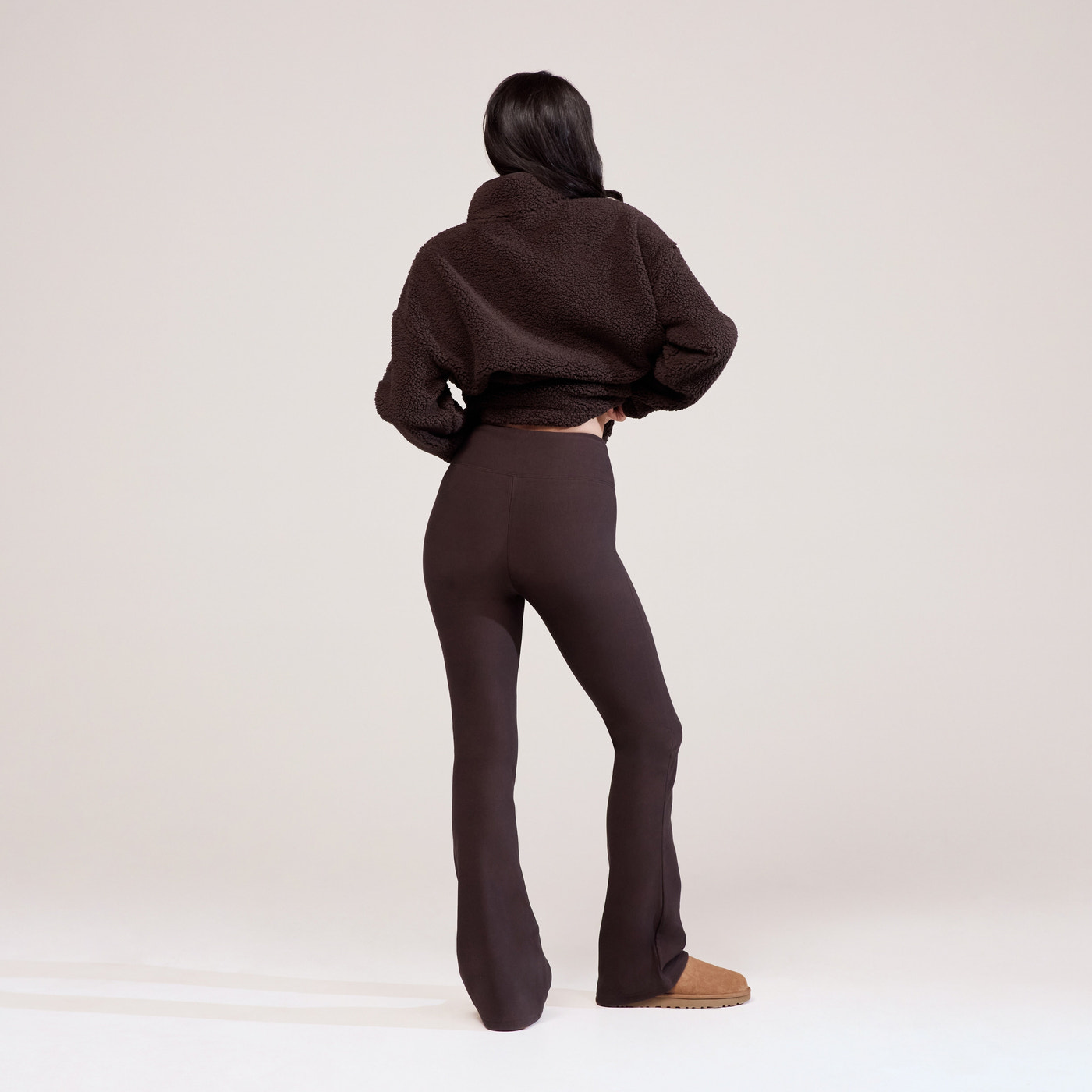 Winter Flare Leggings - Espresso brown