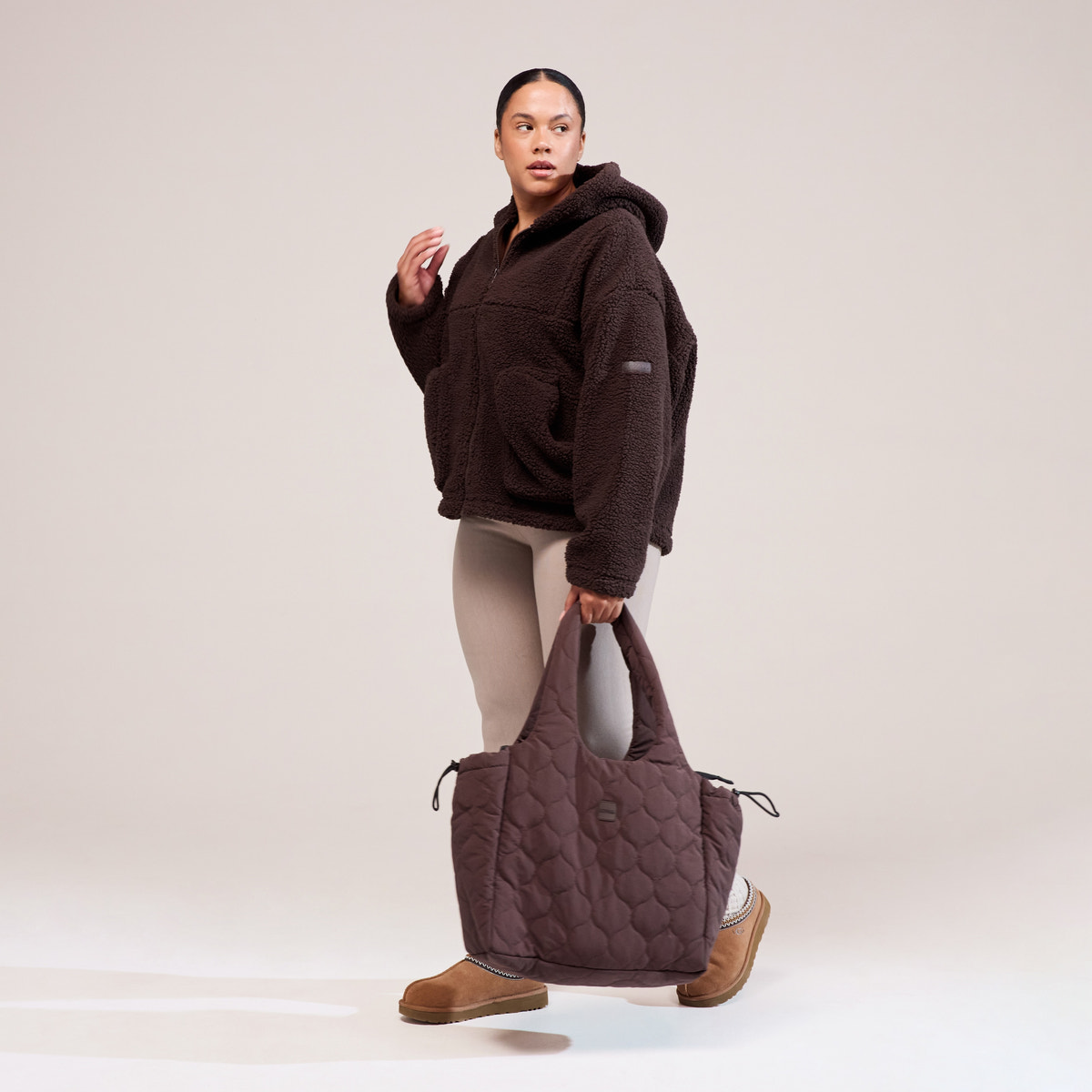 Sac matelassé - Marron expresso