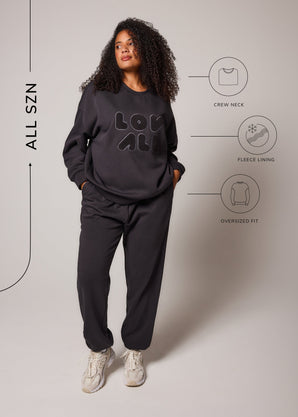 ALL SZN organique Sweat à Capuche Oversize grande taille Style 2 - Shadow