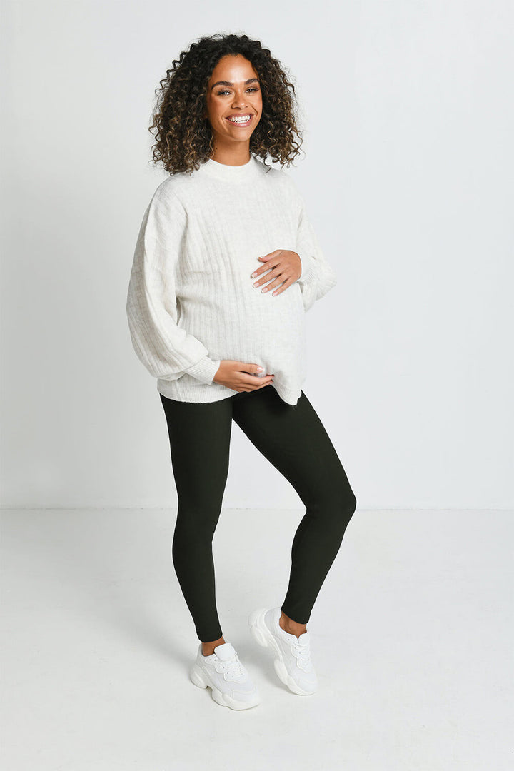 Legging de grossesse d'hiver de tous les jours - Olive foncé