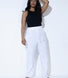 Pantalon en lin grande taille - Blanc