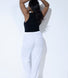 Pantalon en lin grande taille - Blanc