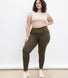 Legging taille haute grande taille Everyday - Kaki