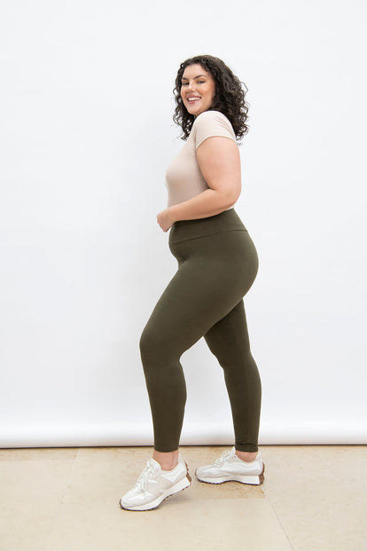 Legging taille haute grande taille Everyday - Kaki