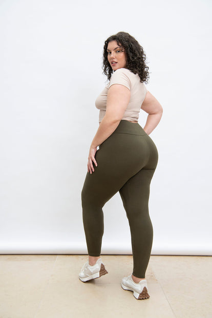 Legging taille haute grande taille Everyday - Kaki