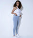 Curve Lightweight Everyday High Waisted Leggings - Powder Blue