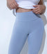 Curve Lightweight Everyday High Waisted Leggings - Powder Blue