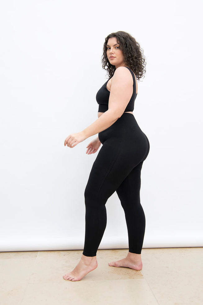 Legging taille haute sans couture grande taille Ultimate - Noir