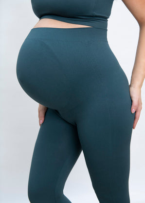 Legging de grossesse sans couture Ultimate - Teal Bleu