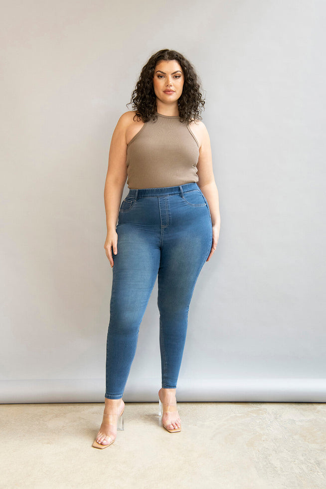 Jegging grande taille Ultimate - Mid Bleu