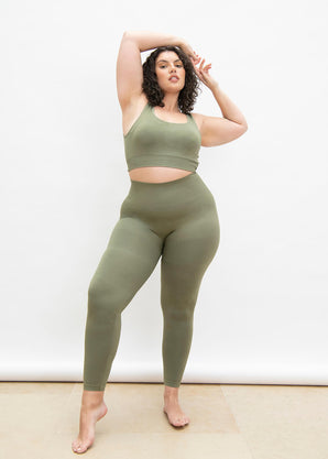 Legging taille haute sans couture grande taille Ultimate - Vert Sauge