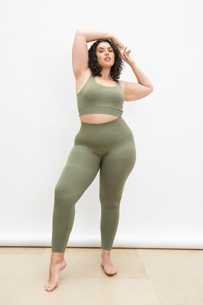 Legging taille haute sans couture grande taille Ultimate - Vert Sauge